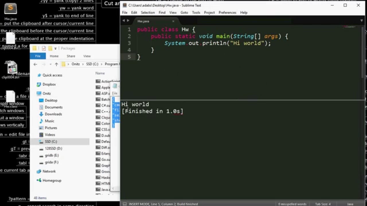 set workspace for java for sublime text 3 in mac